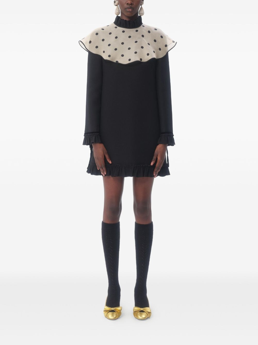 high-neck mini dress - 3