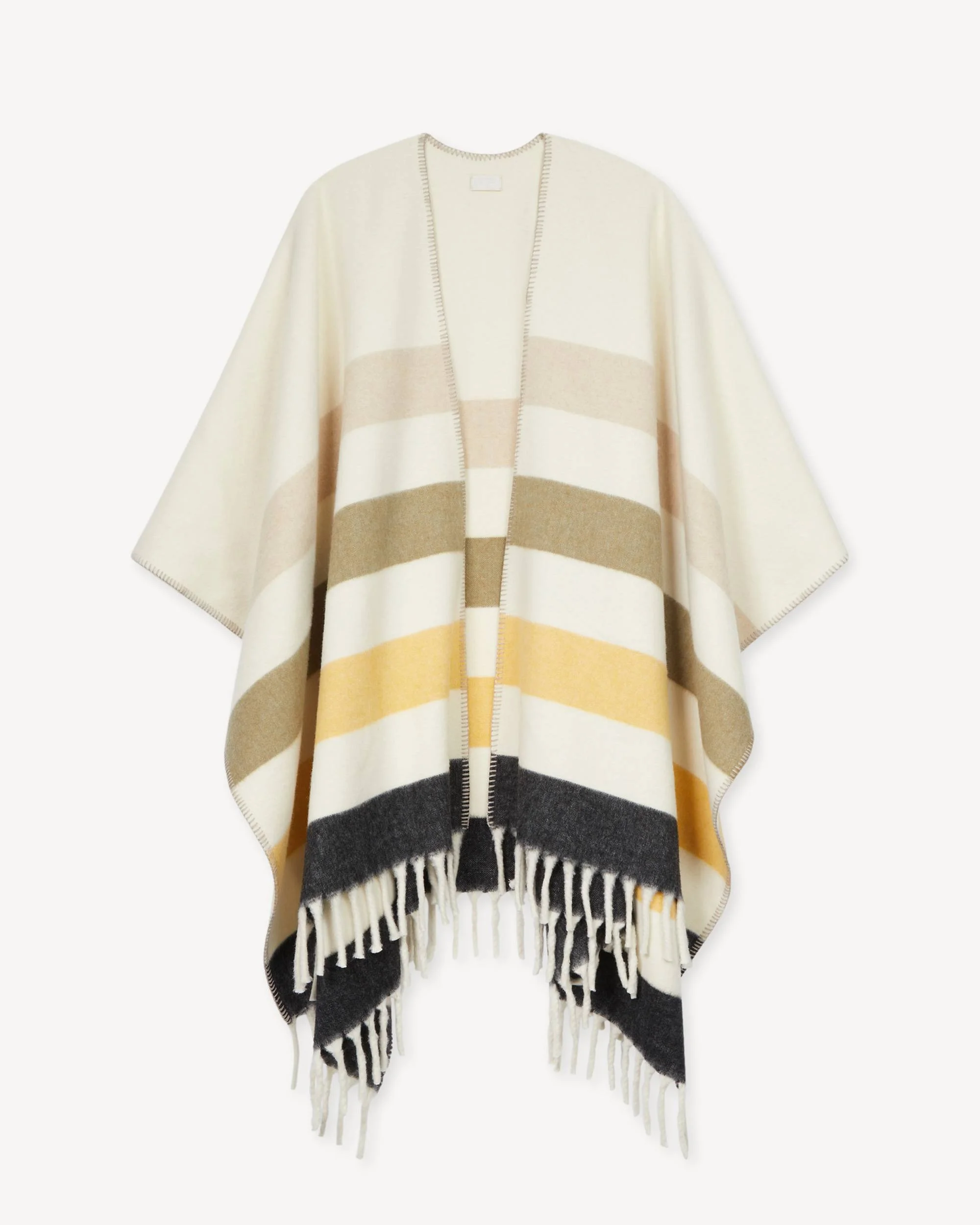 'KENZO Stripes' poncho in wool - 1