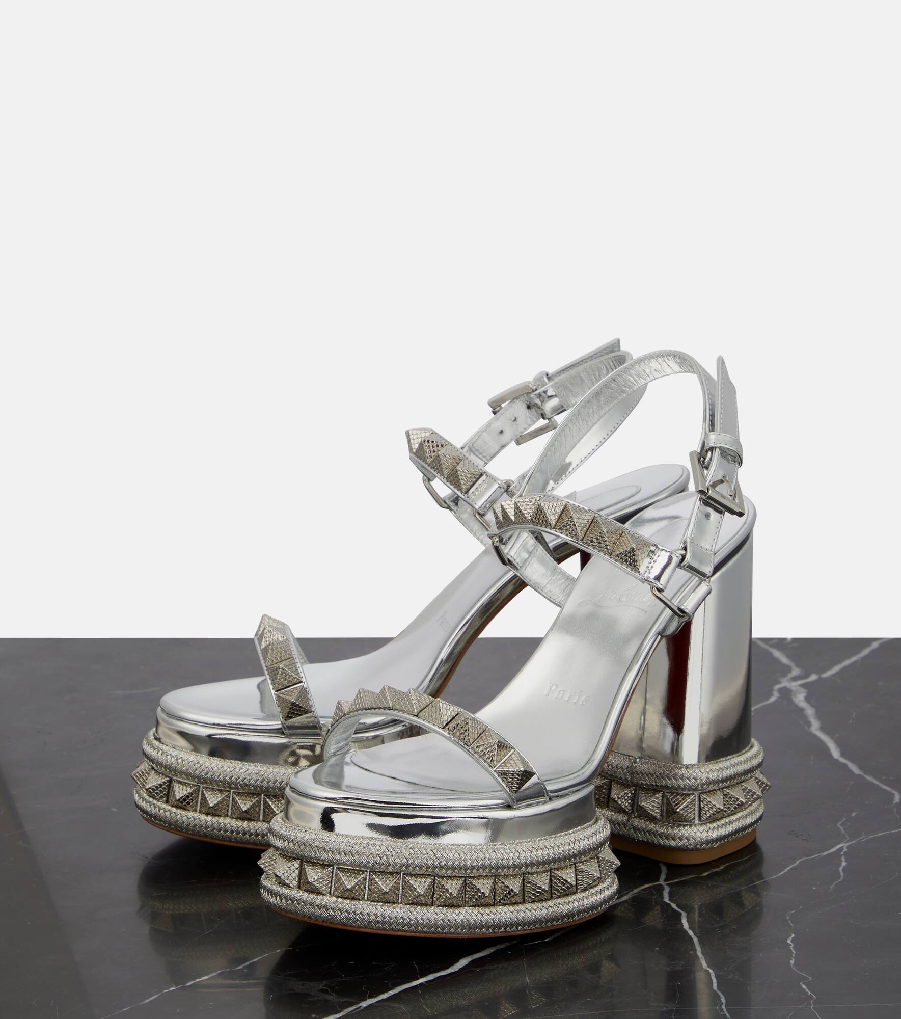 Superaclou leather platform sandals - 5