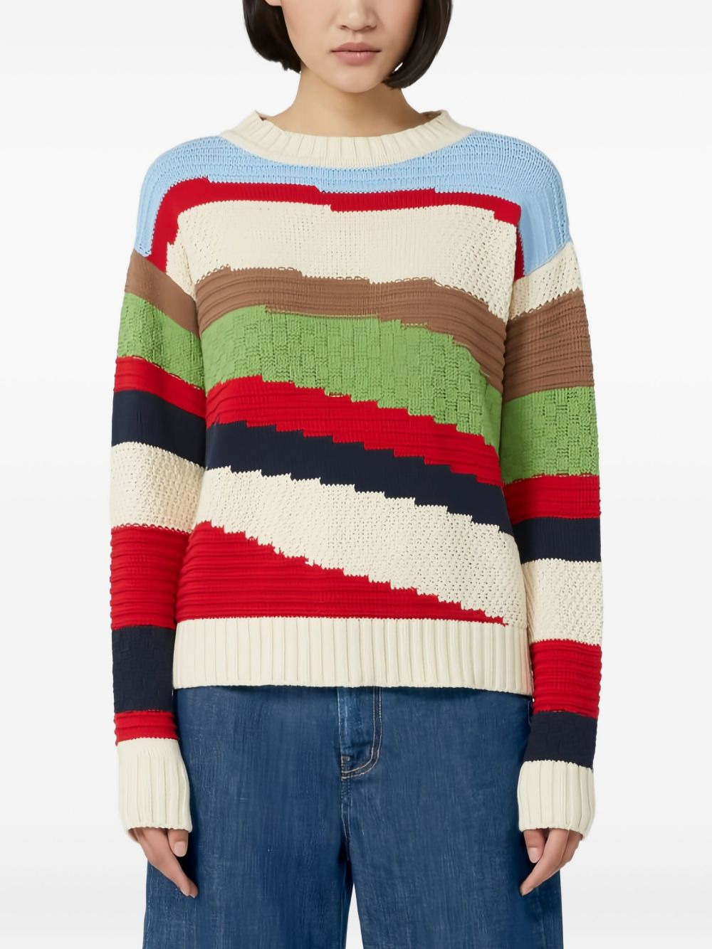 Inlaid cotton sweater - 4
