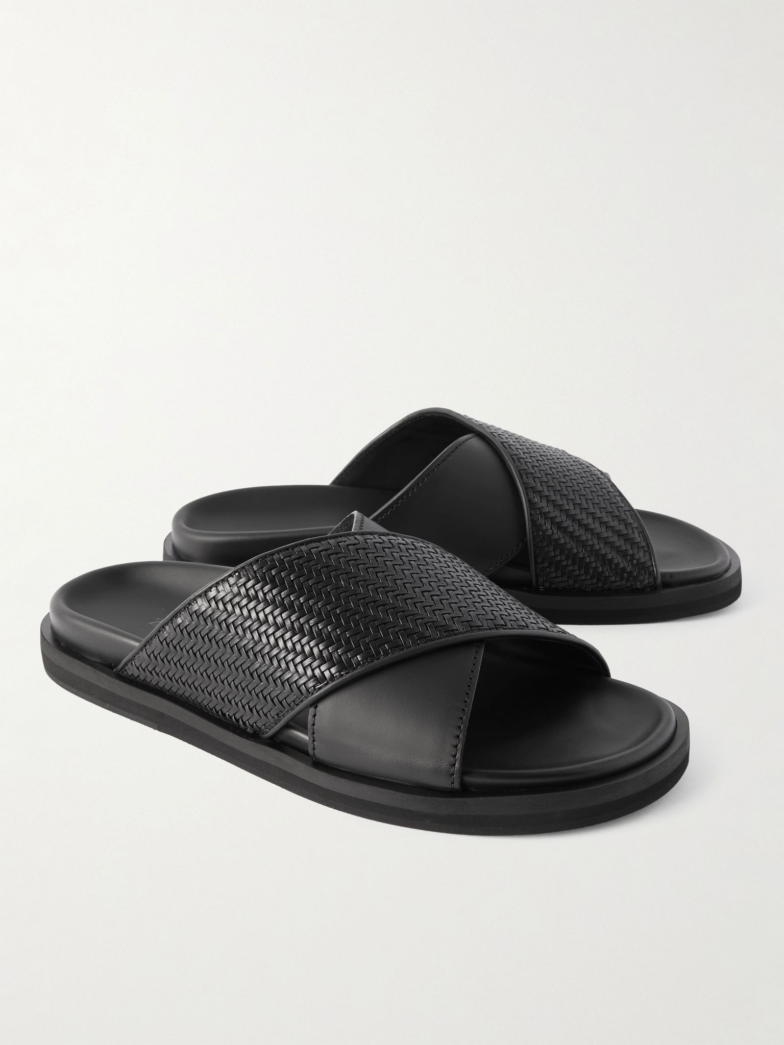 Panarea PELLETESSUTA™ Leather Slides Black - 4