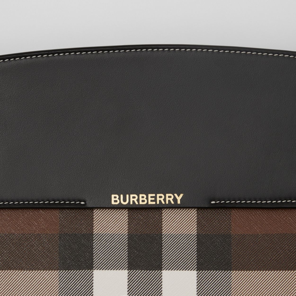 Check and Leather Catherine Shoulder Bag - 2