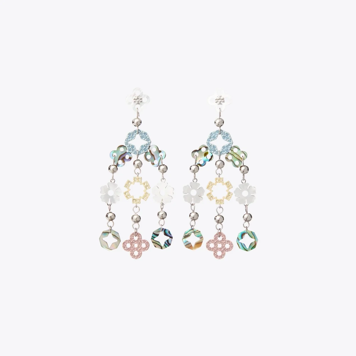 Small Forget Me Not Chandelier Earrings - 1