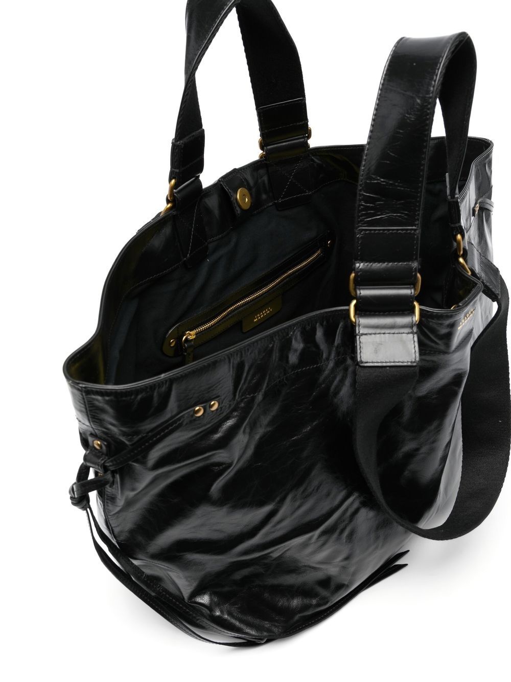 Wardy crinkled-finish tote bag - 5