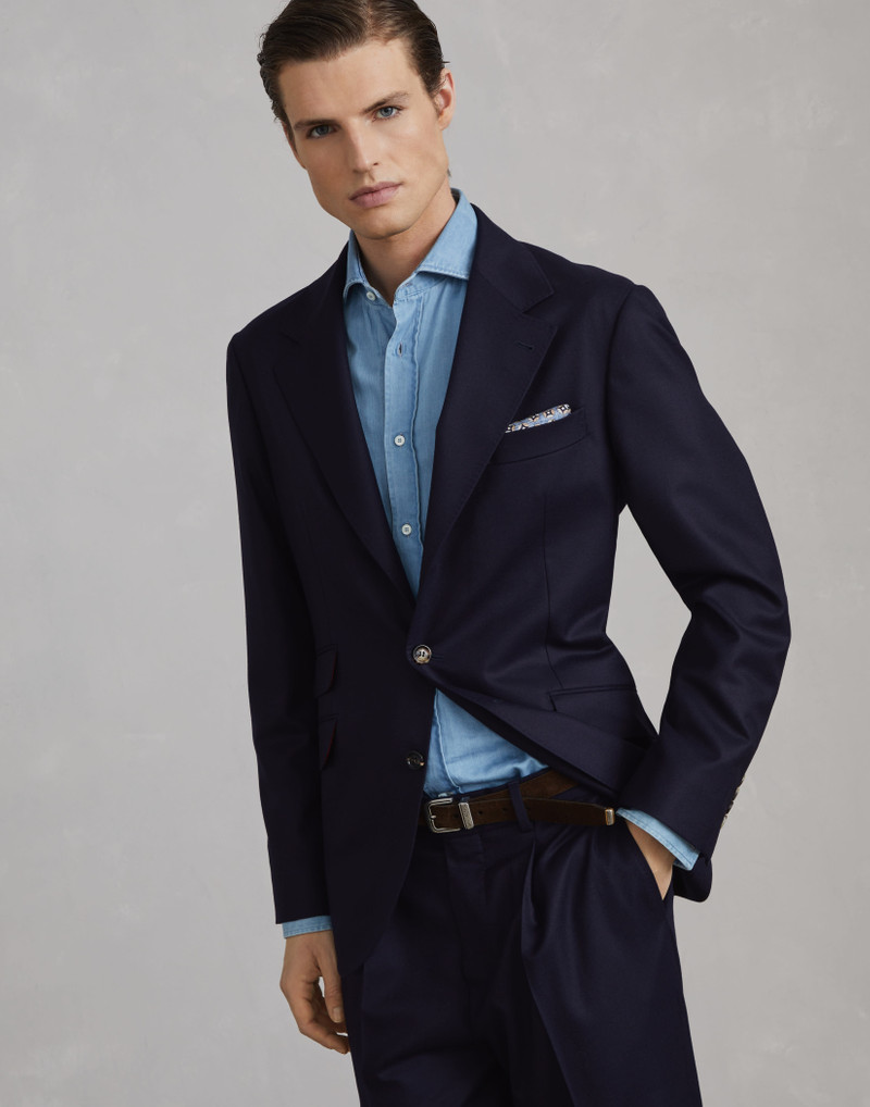 Virgin wool flannel deconstructed Cavallo blazer 1