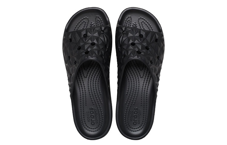 (WMNS) Crocs Classic Platform Slides 'Black' 209564-001 - 4