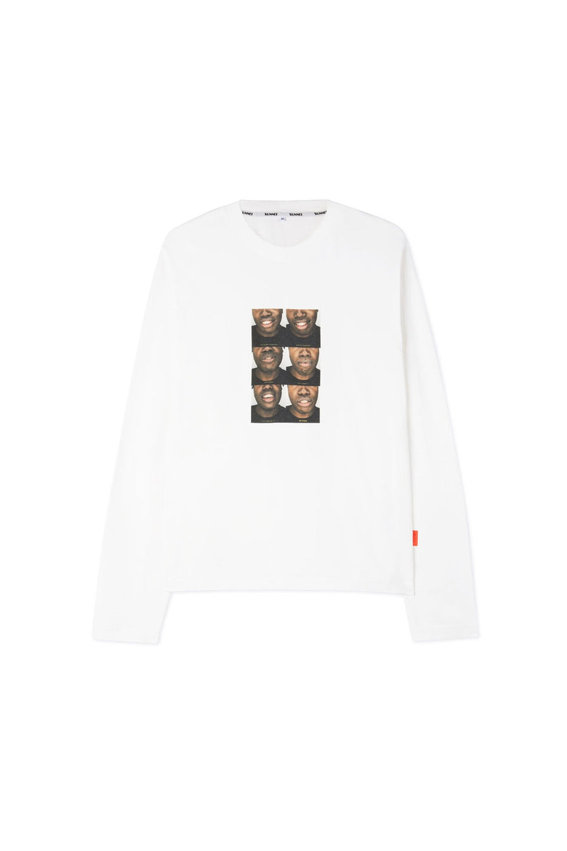 KAINE FRAME PRINT LONGSLEEVE T-SHIRT / cream 1