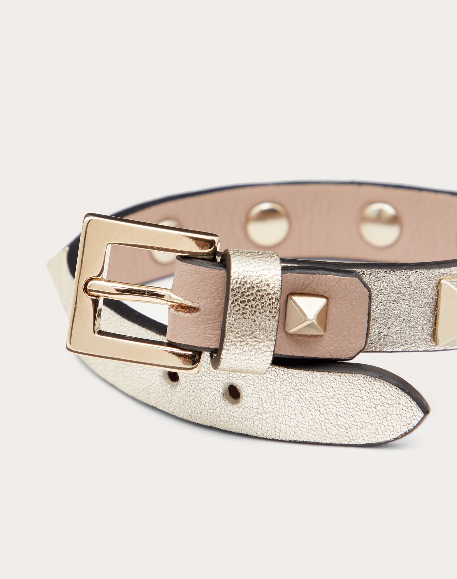 Rockstud leather bracelet - 4