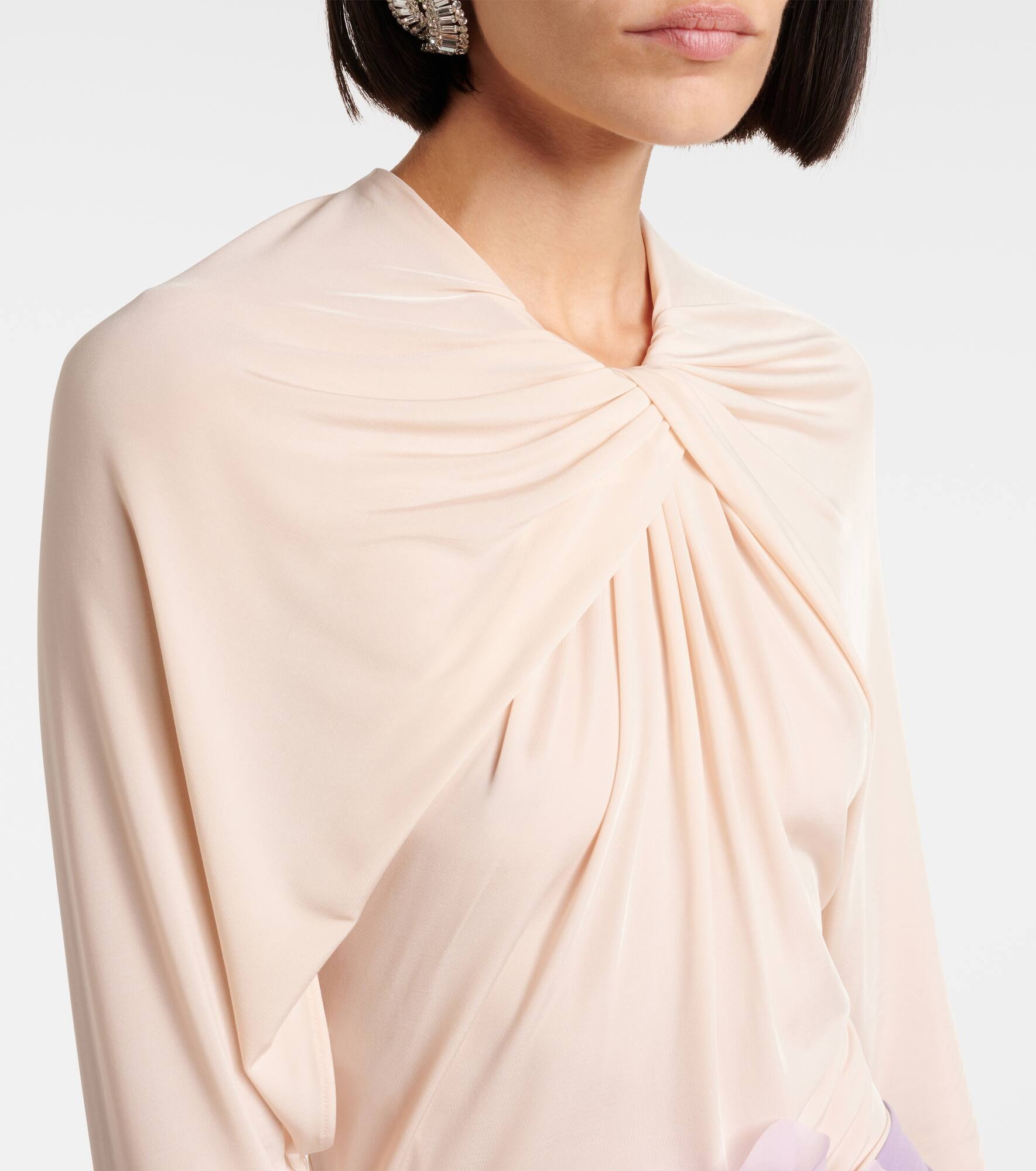 Colorblock ruched open-back minidress - 7