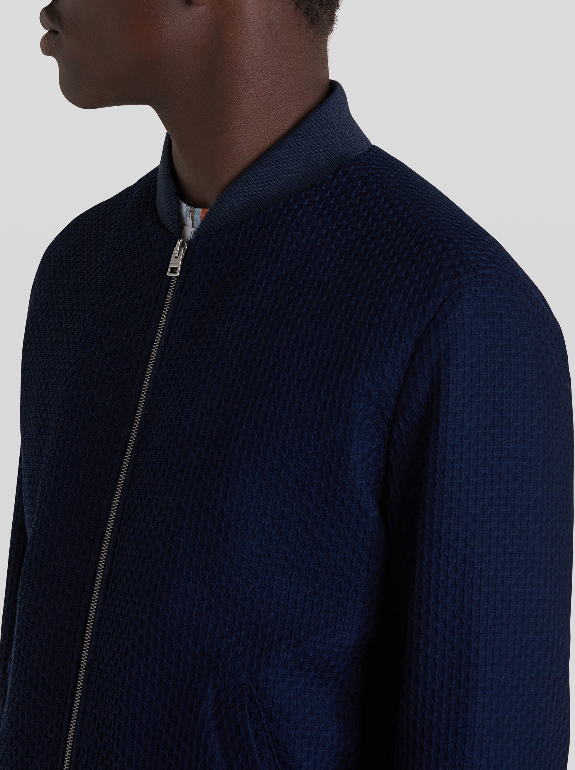 COTTON JERSEY BOMBER JACKET - 2