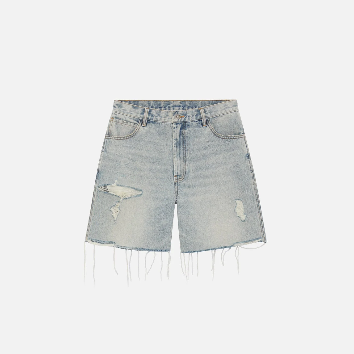 CB Distressed Cut Denim Shorts - 1