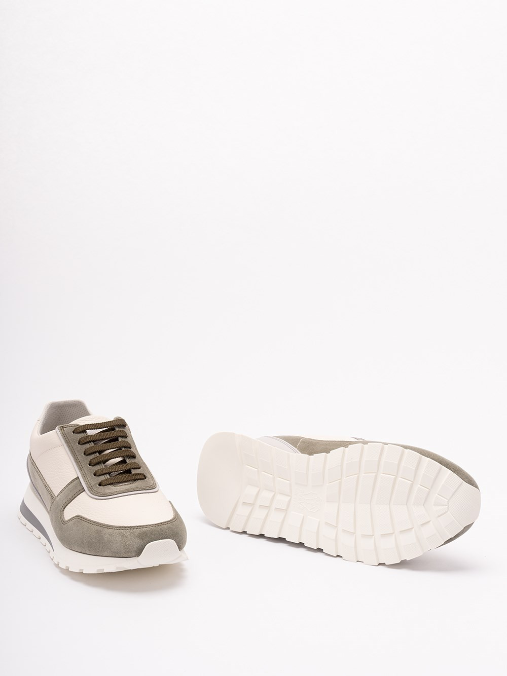 Calfskin And Suede Sneakers - 4