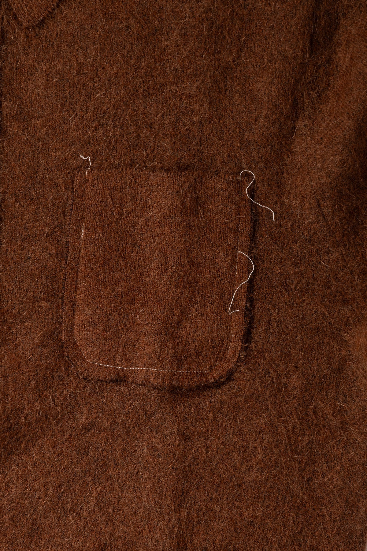 Hairy Cardigan - Brown Mohair Wool - 3