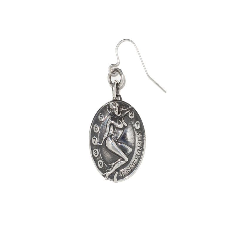 TELEPHONE GIRL DANGLY EARRING 1
