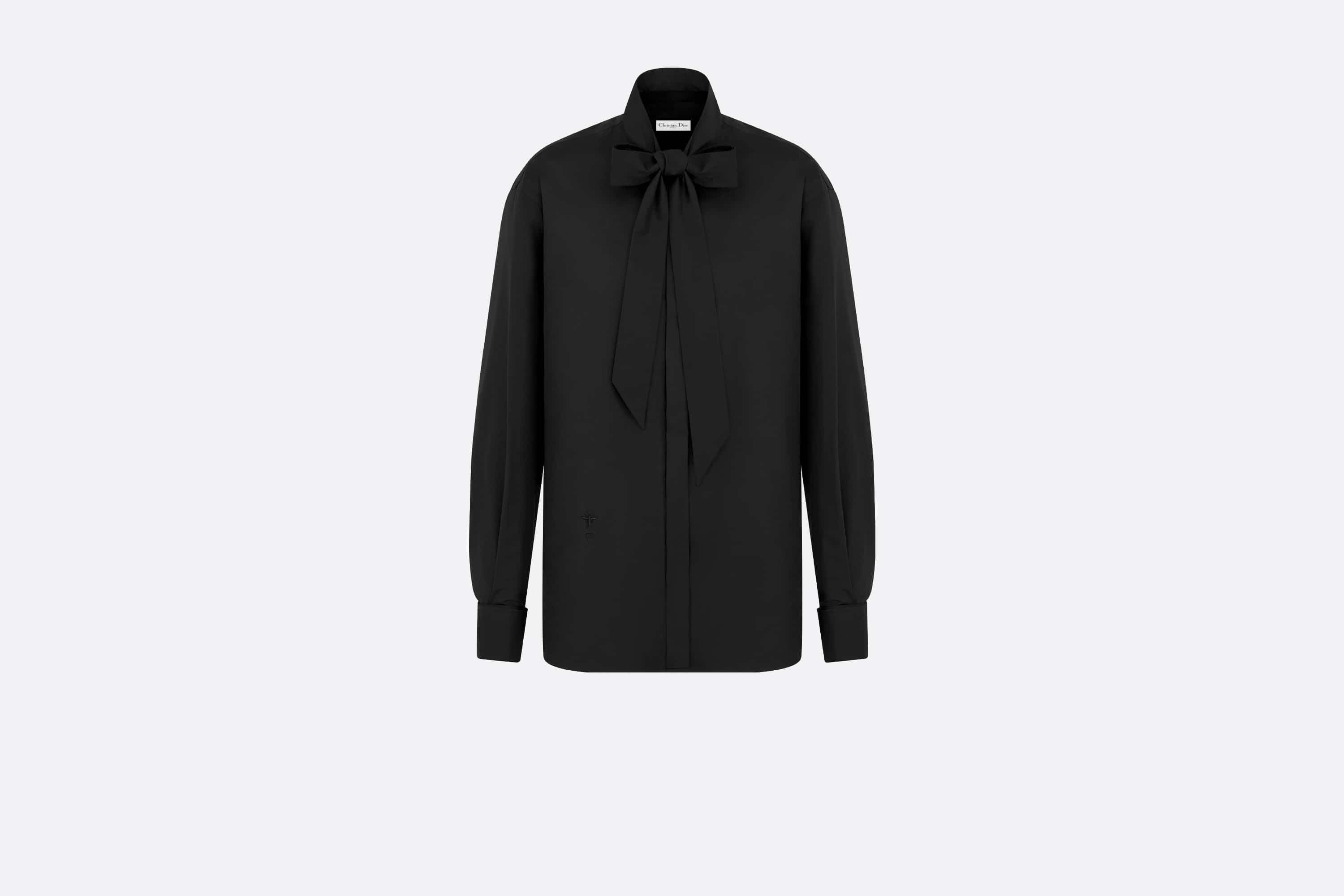 Shirt with Bow Collar - 1