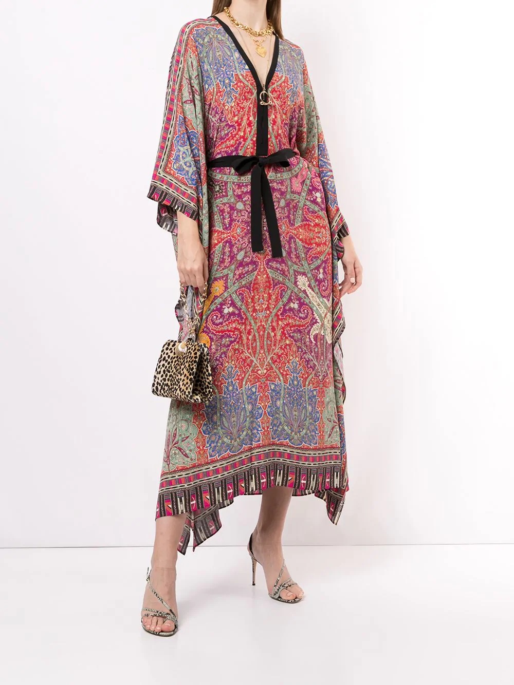 paisley print kaftan dress - 2