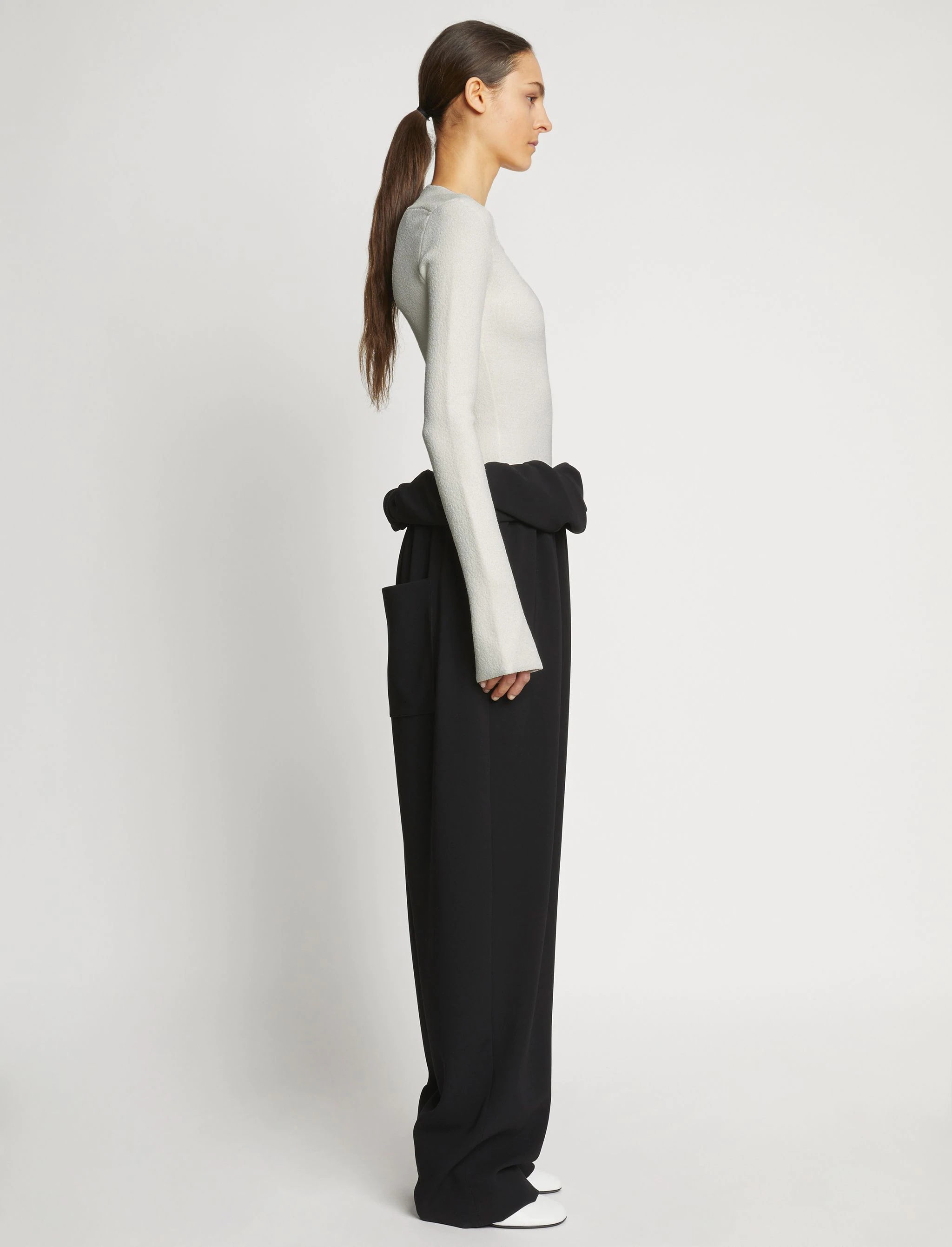 Textured Viscose Knit Sweater - 4