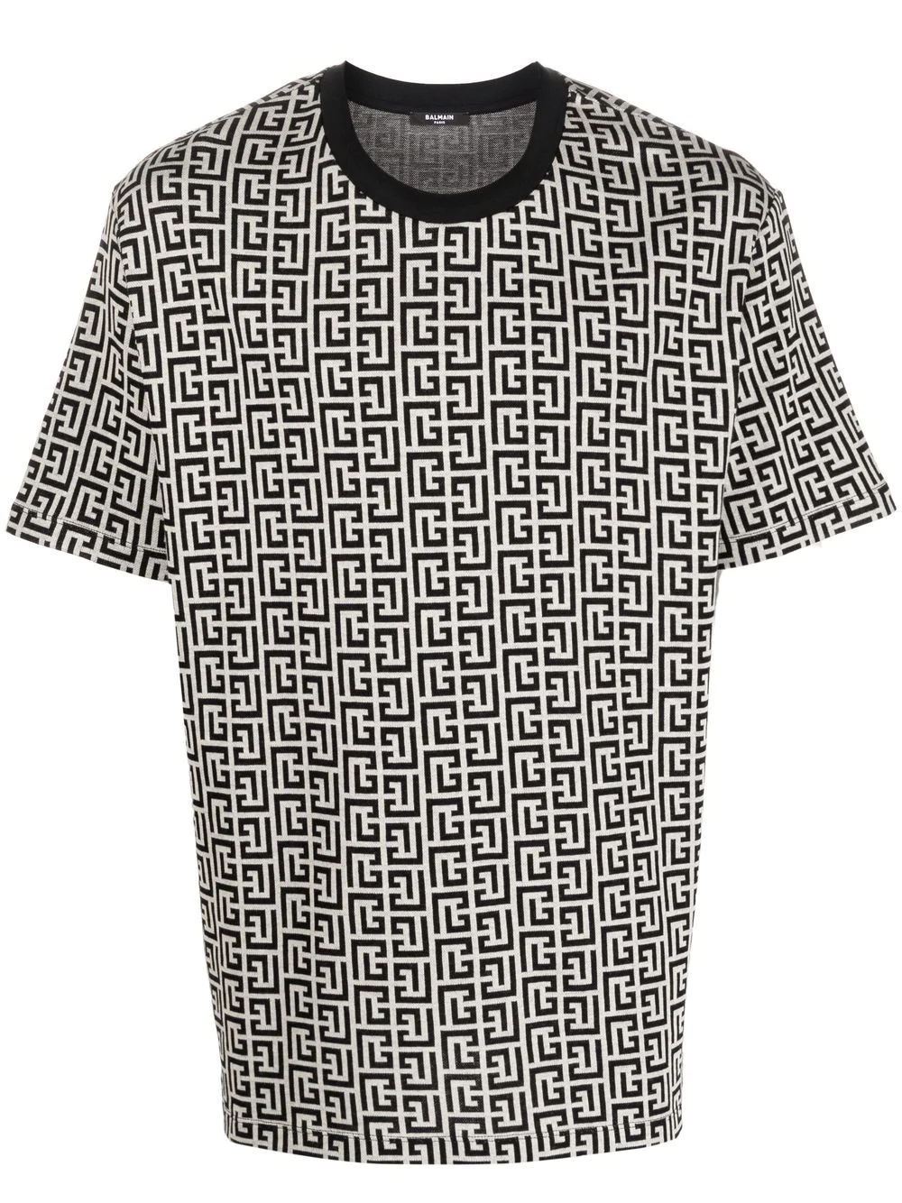 monogram pattern T-shirt - 1