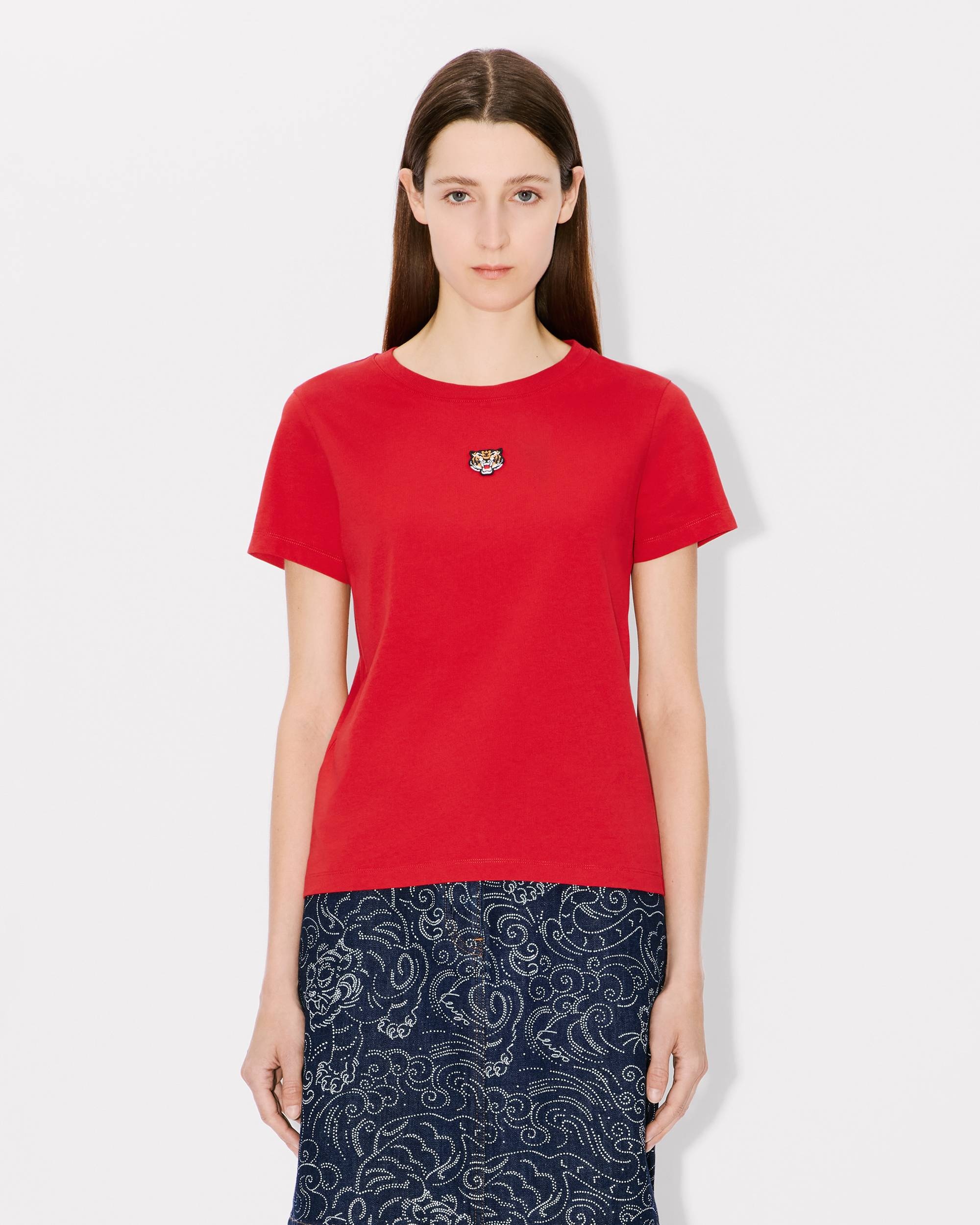 'Lucky Tiger' embroidered classic T-shirt - 3