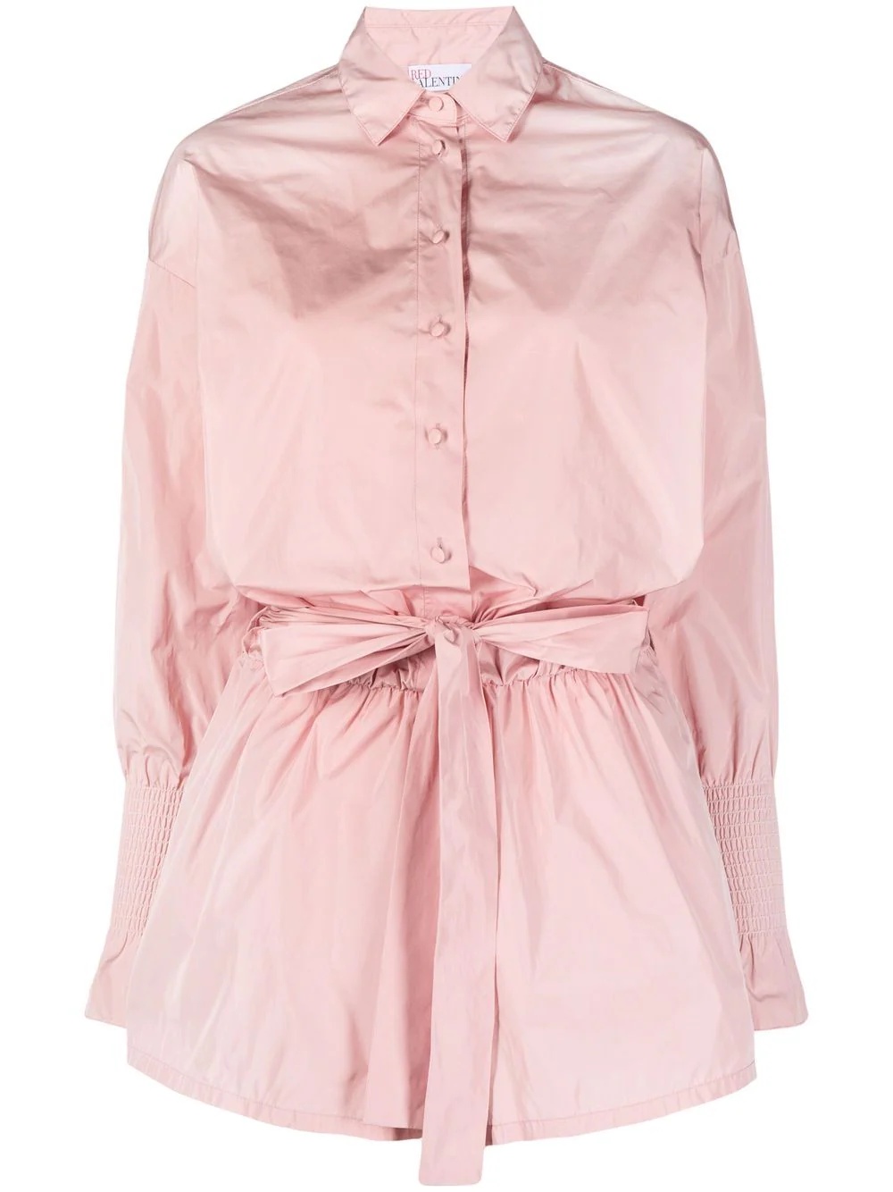 belted taffeta playsuit - 1