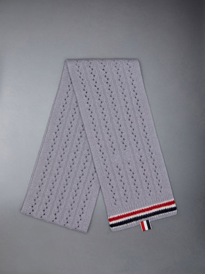 Thom Browne Wool Silk Cashmere Pointelle Cable Scarf outlook