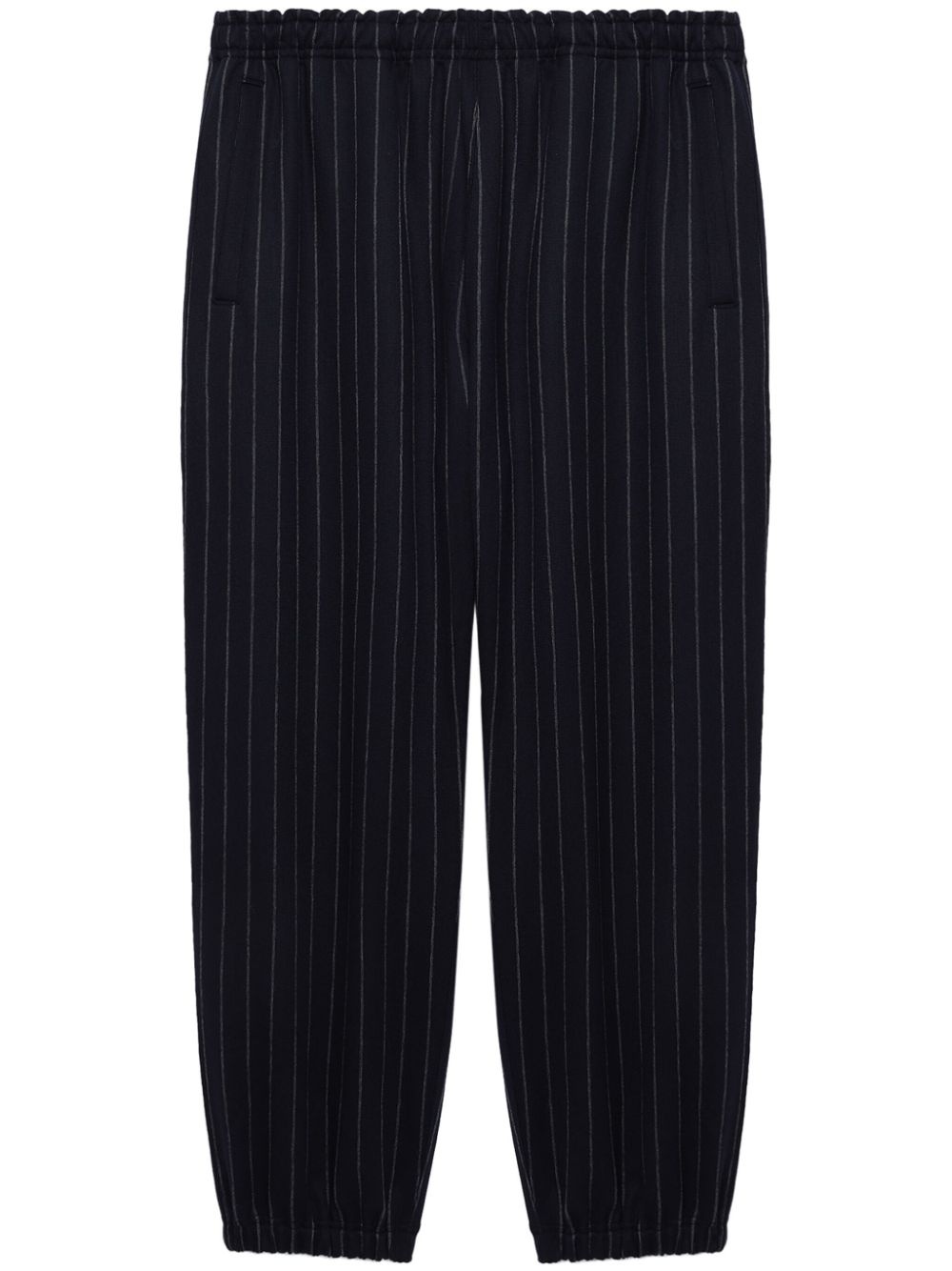 striped elasticated trousers - 1