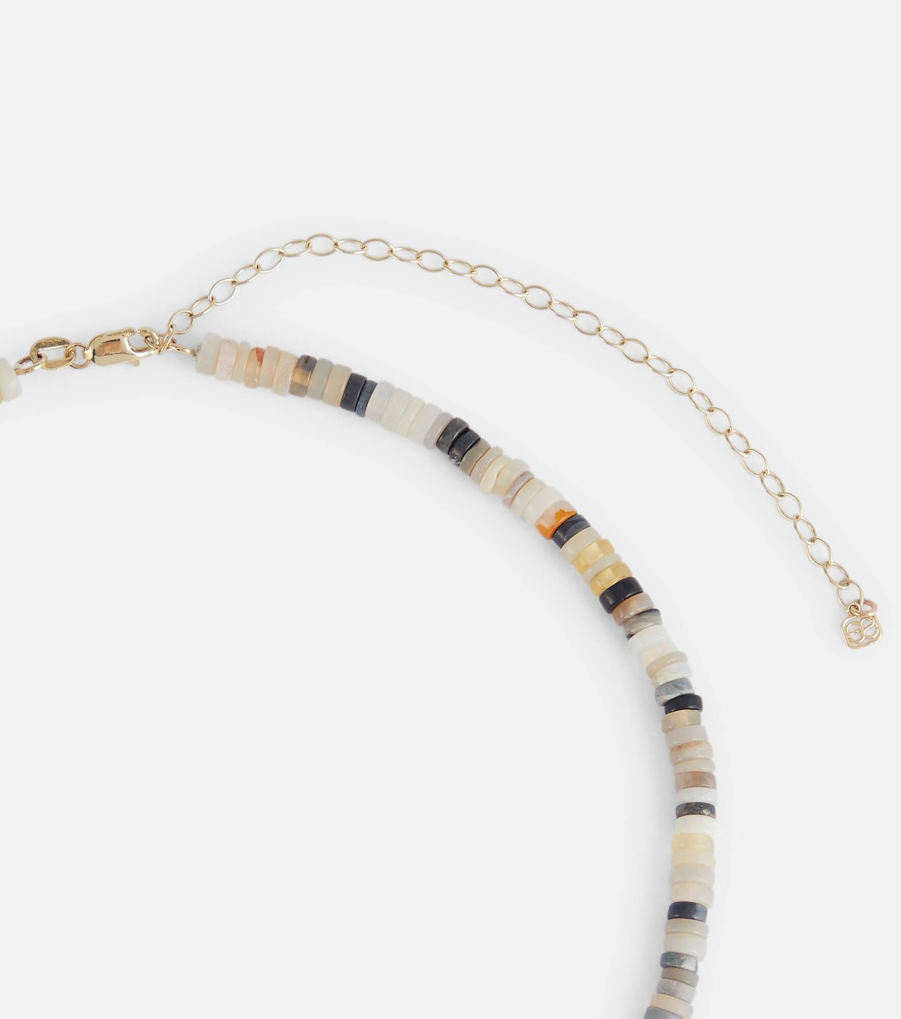 14kt yellow gold beaded choker - 4