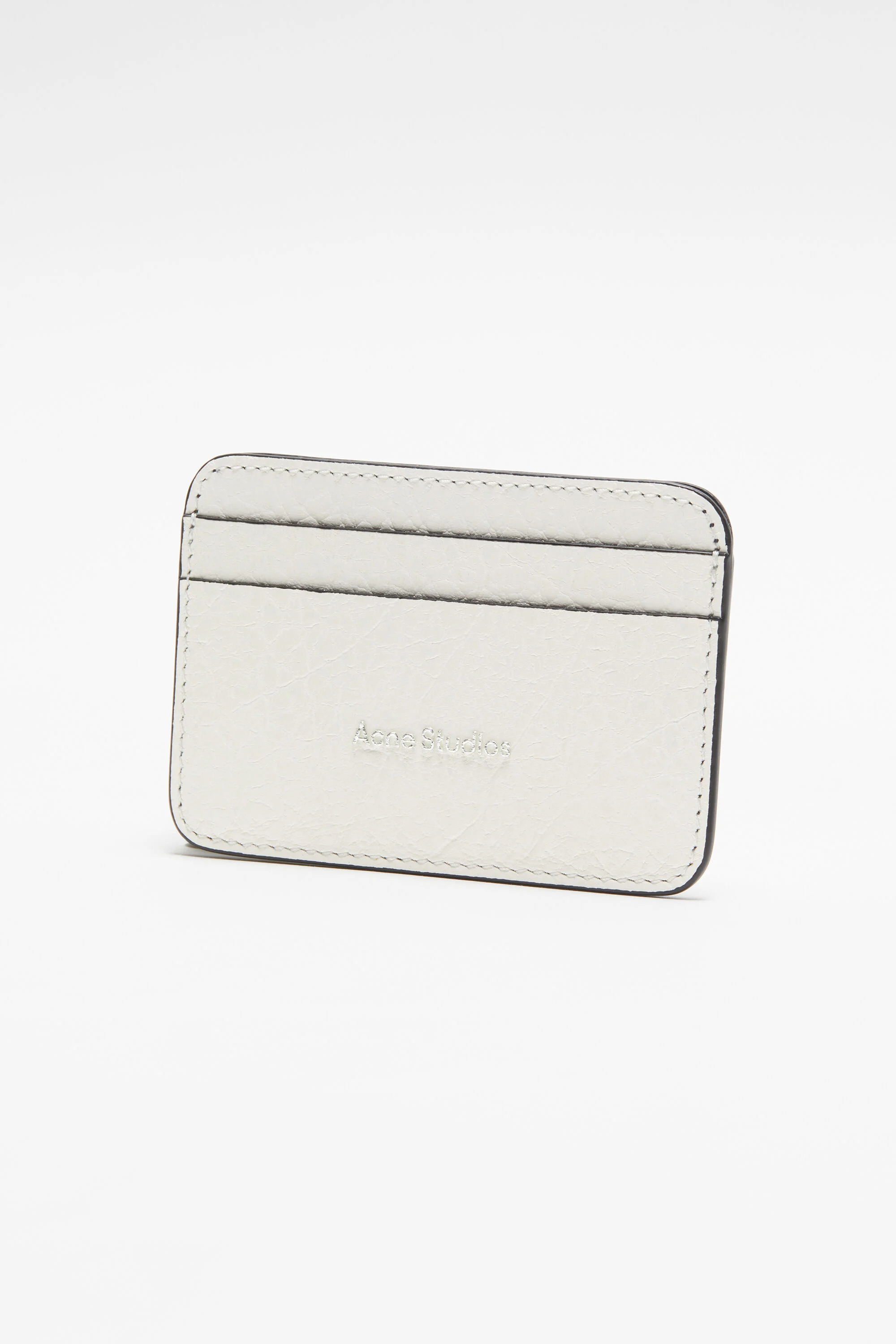 Leather card holder - White - 3