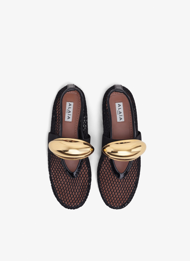 Alaïa BALLET FLATS JEWEL IN FISHNET outlook