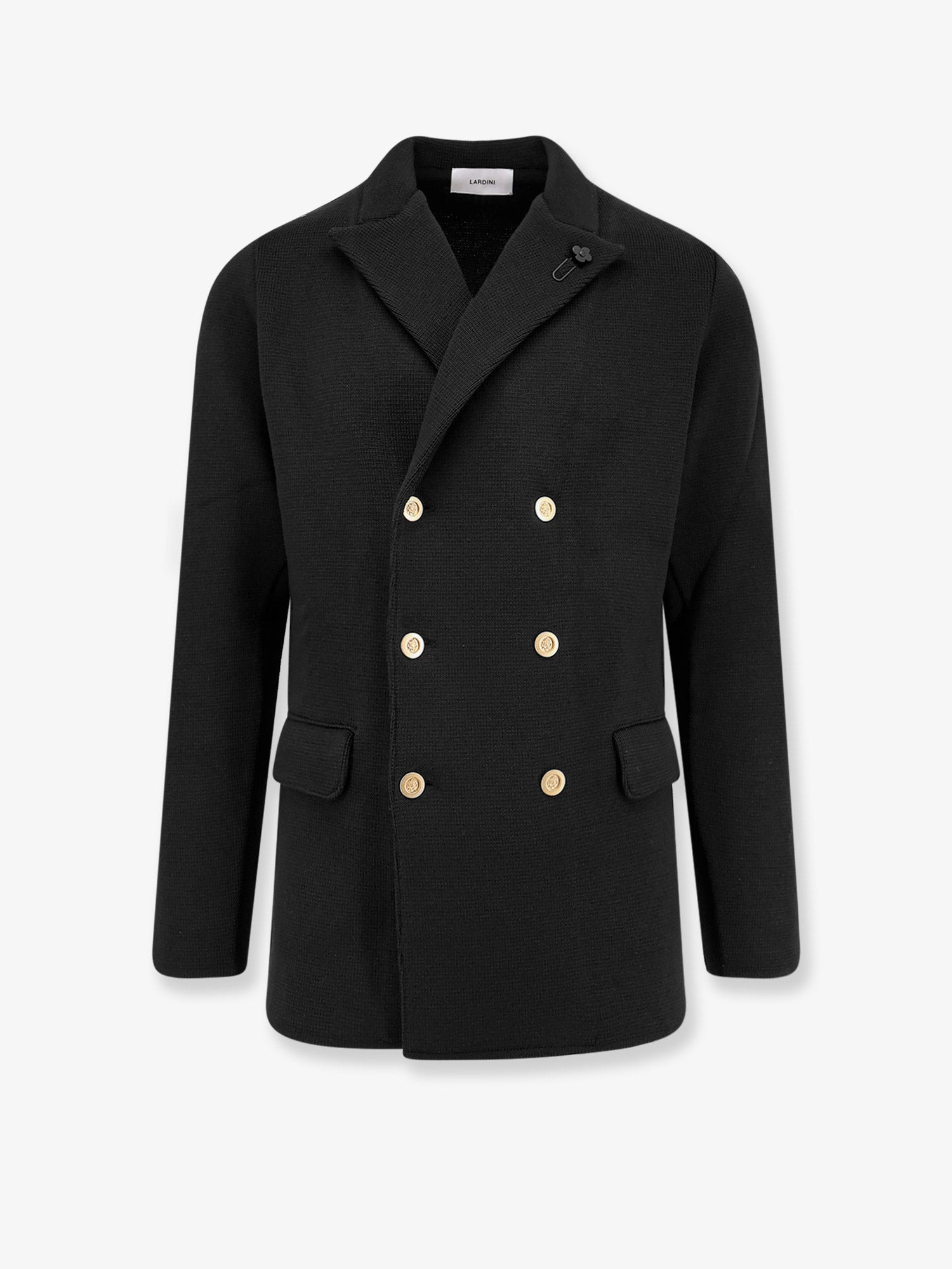 KNITTED BLAZER WITH ICONIC BROOCH - 1