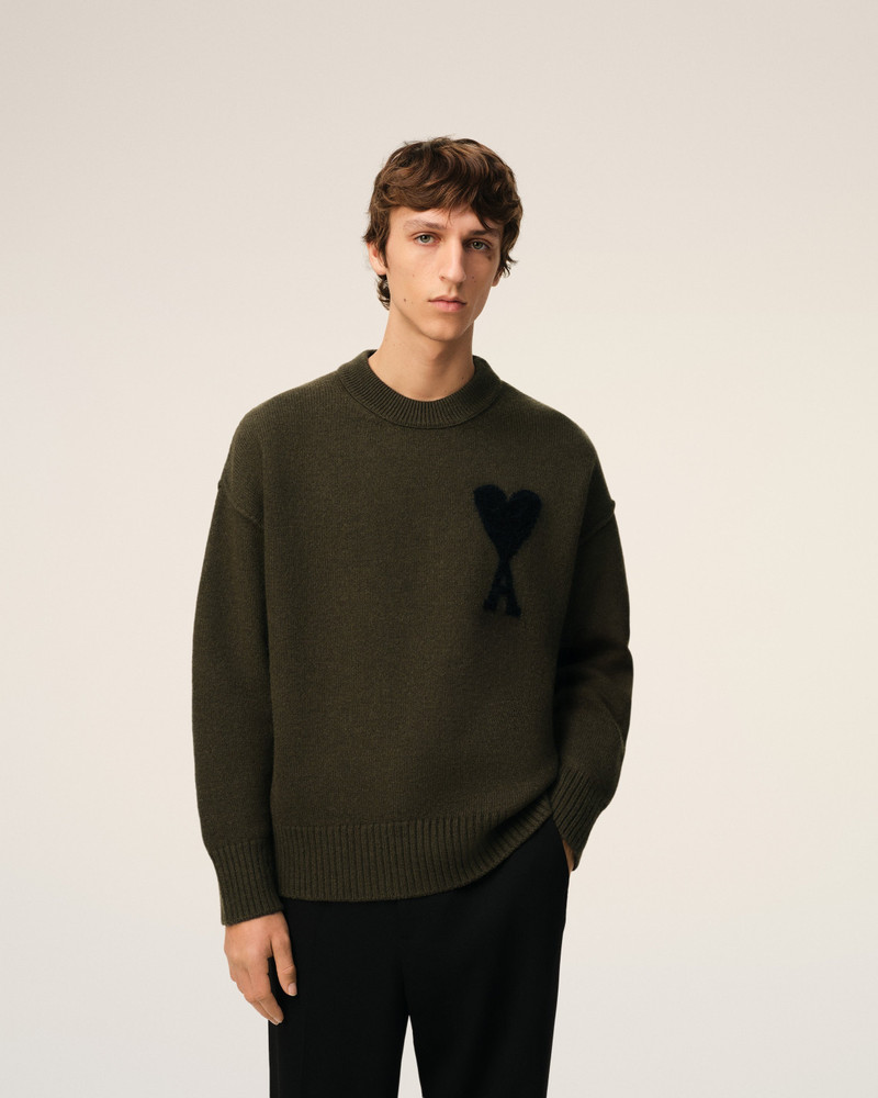 KHAKI WOOL AMI DE COEUR SWEATER 1
