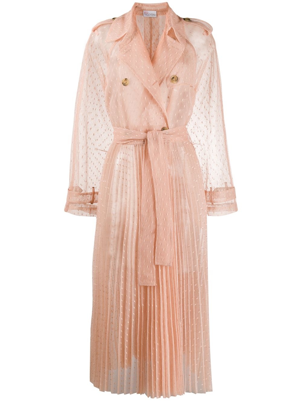 tulle sheer trench coat - 1