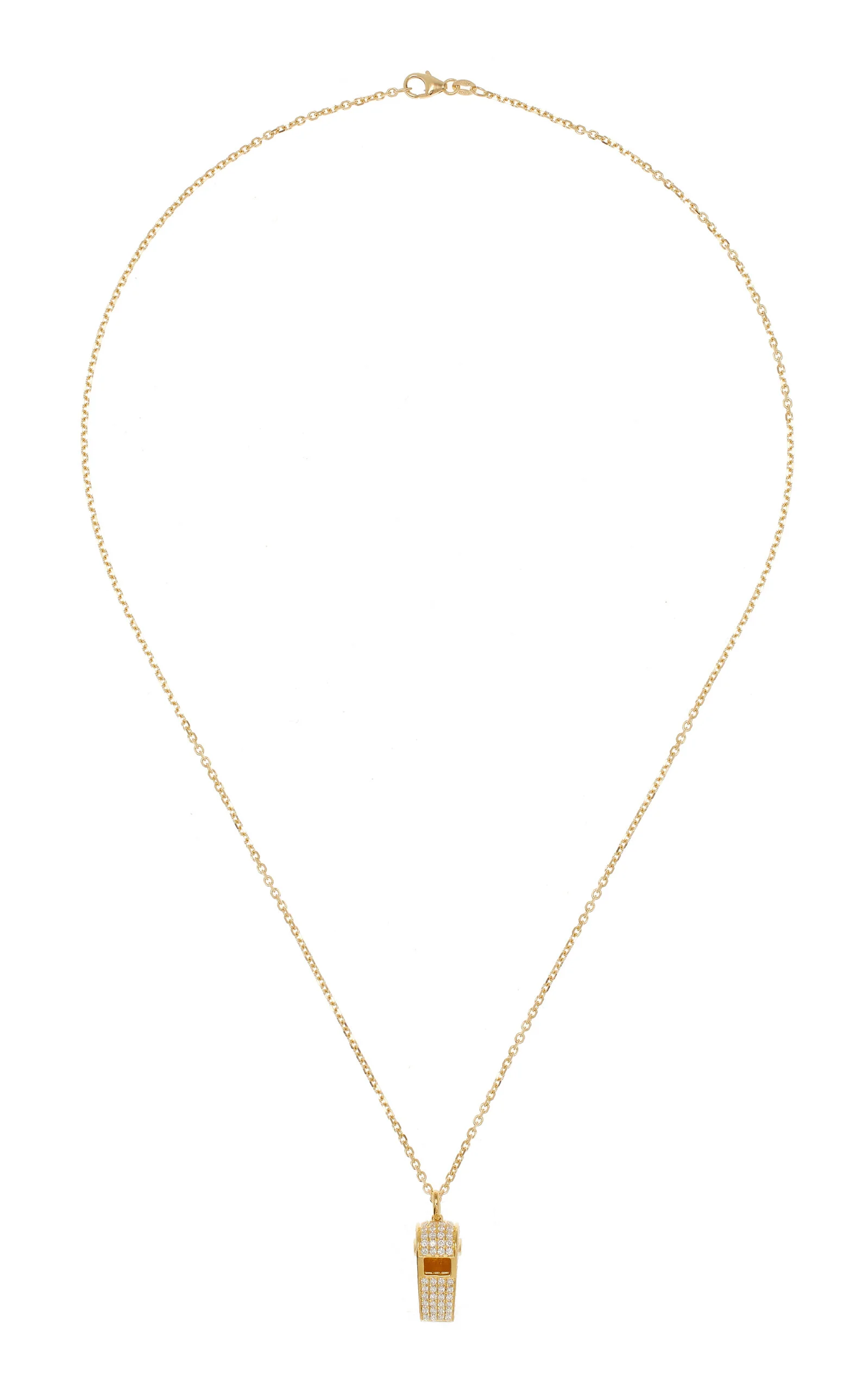 18k Yellow Gold Diamond Necklace - 1