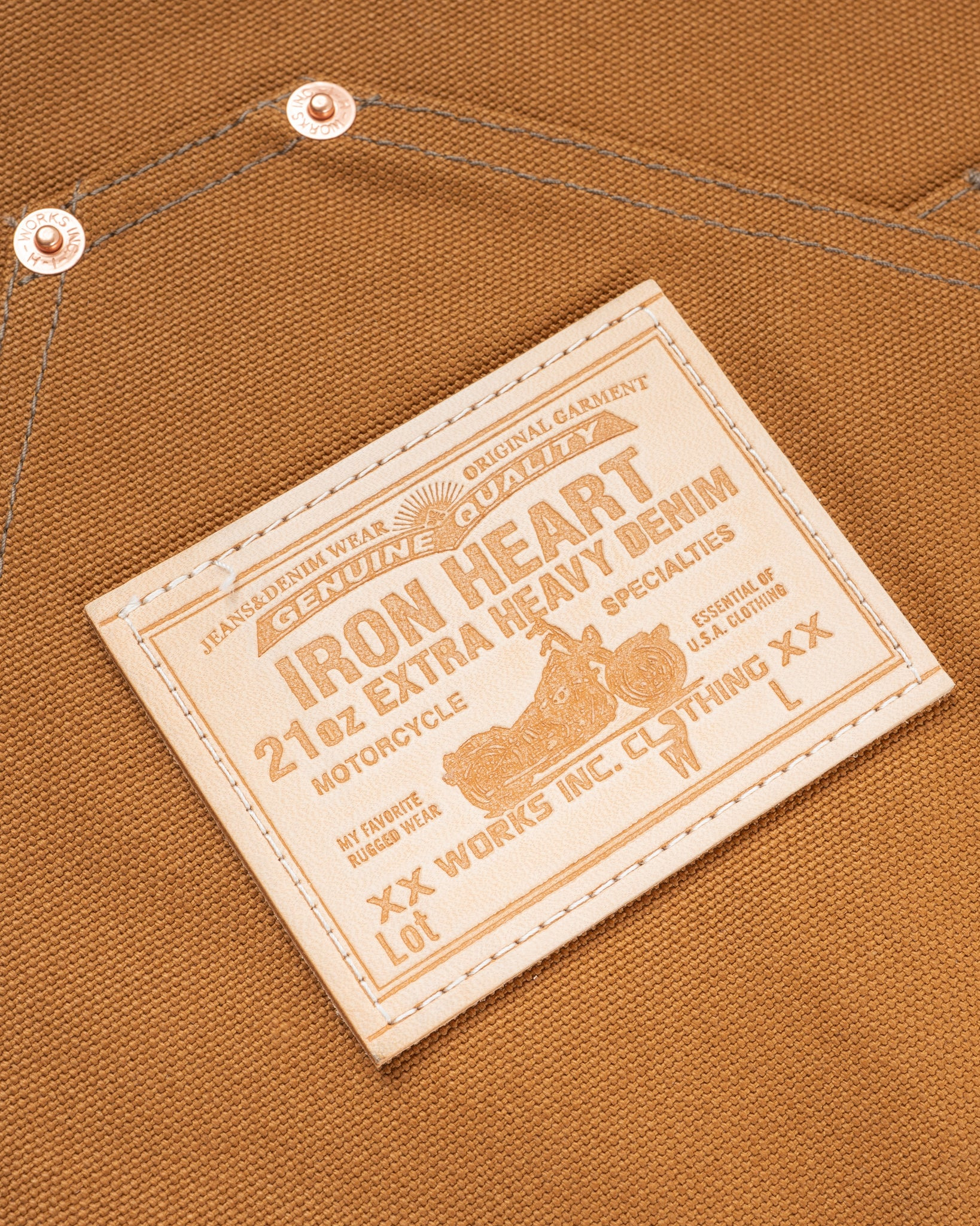 IHG-057-BRN 17oz Cotton Duck Apron - Brown - 7