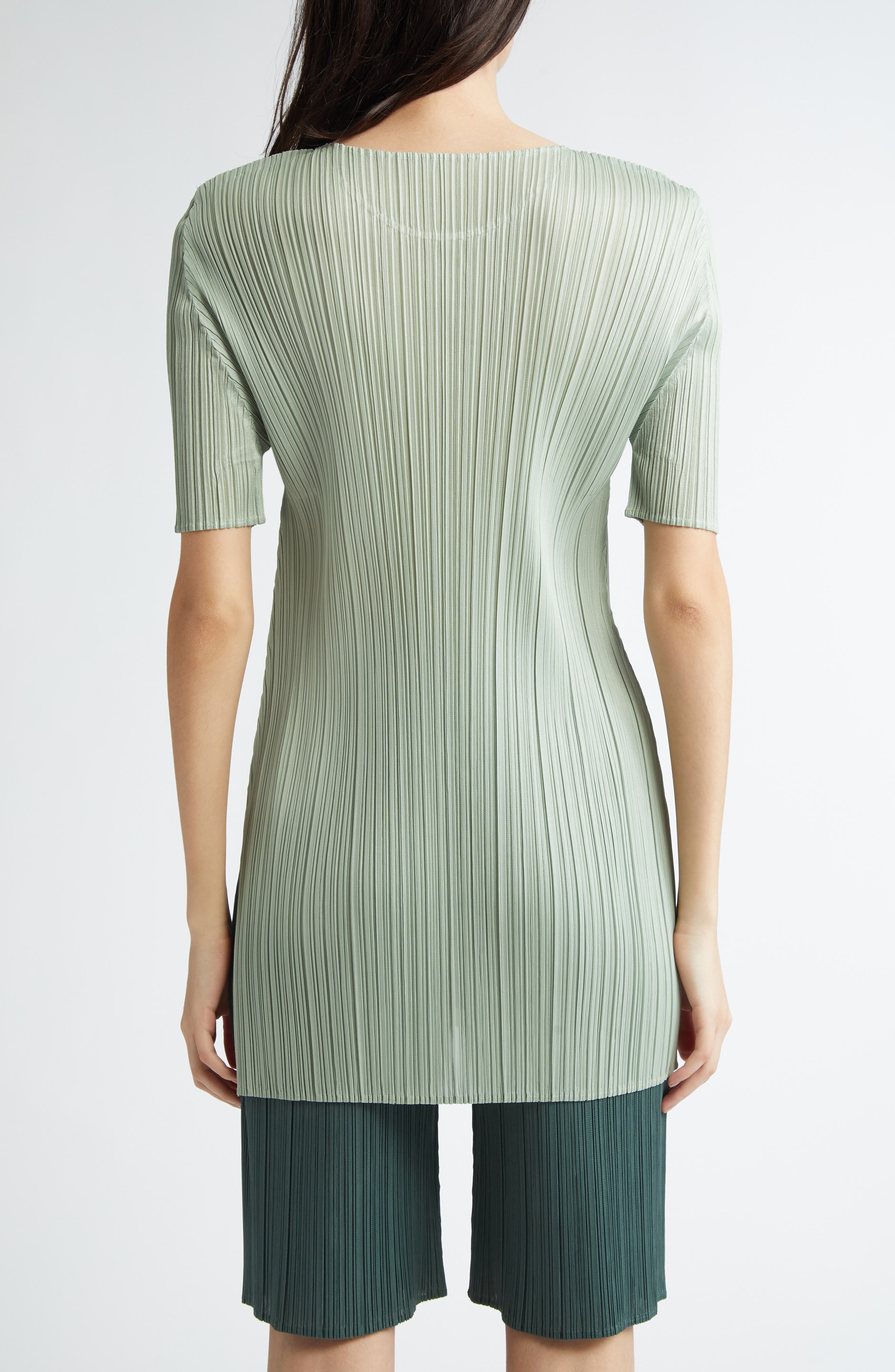 Pleats Please Issey Miyake Monthly Colors June Pleated Tunic in Pastel Green at Nordstrom - 3