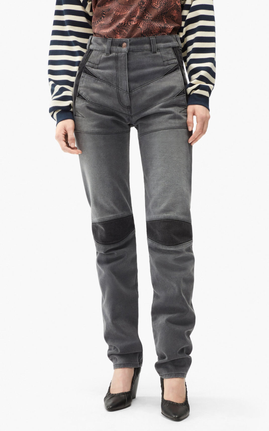 Straight denim trousers - 4