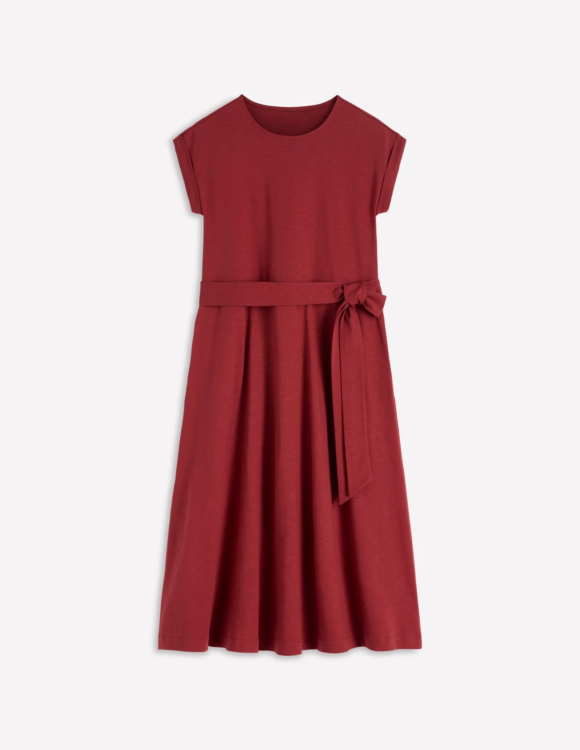 Eve Jersey Midi Dress-Rich Chestnut - 1
