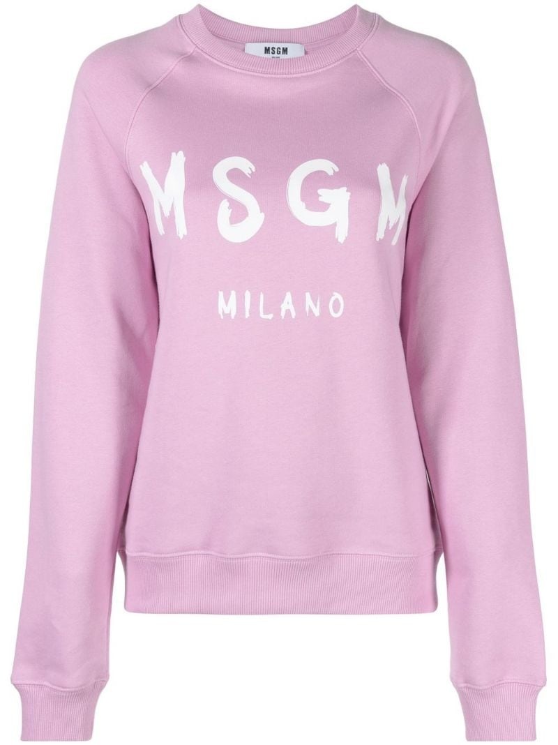 logo-print crew-neck sweatshirt - 1