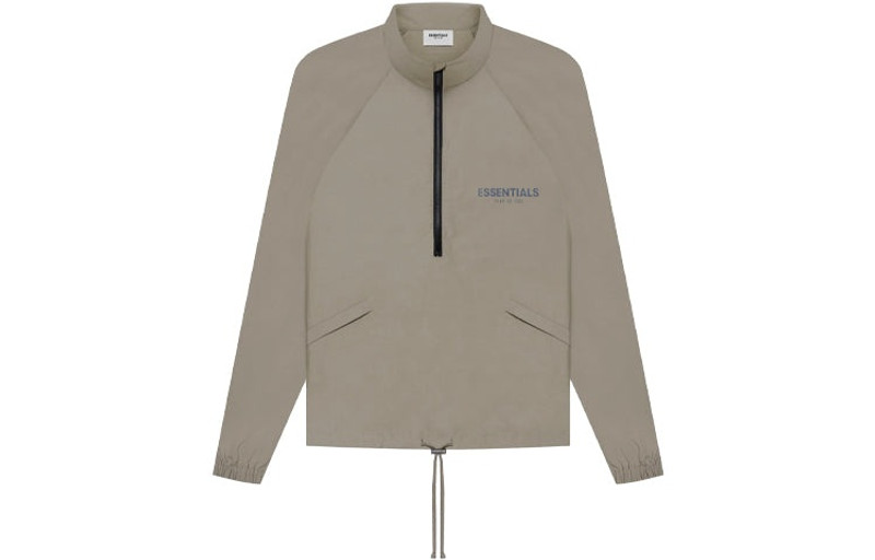 ESSENTIALS Fear of God Essentials SS21 Half Zip Track Jacket Taupe FOG-SS21-648 outlook
