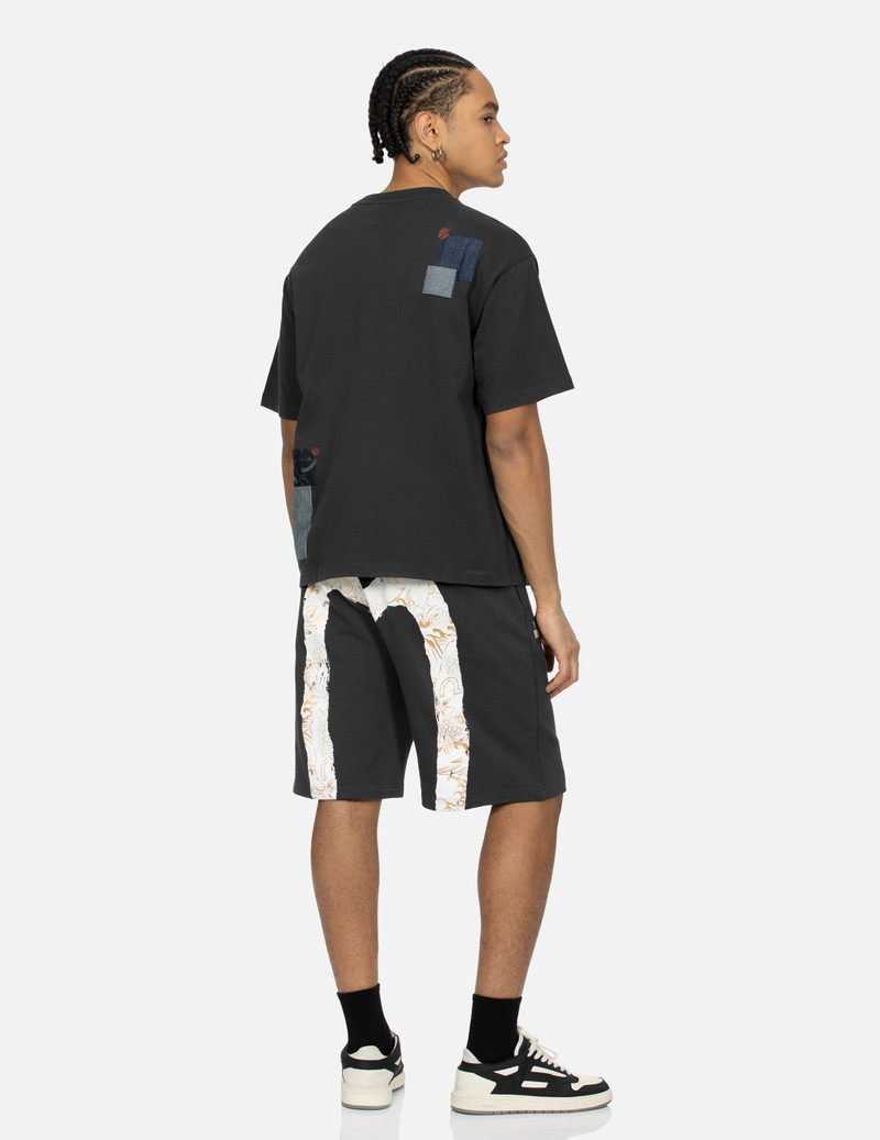 BRUSHSTROKE SEAGULL PRINT AND PATCHWORK RELAX FIT T-SHIRT 4