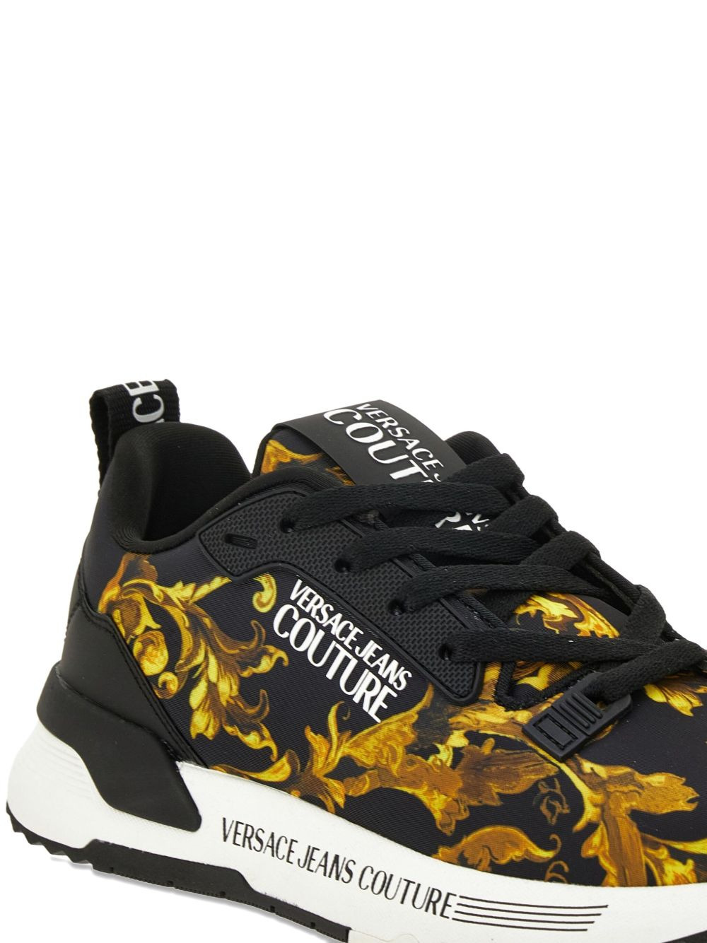 Dynamic baroque-print sneakers - 3