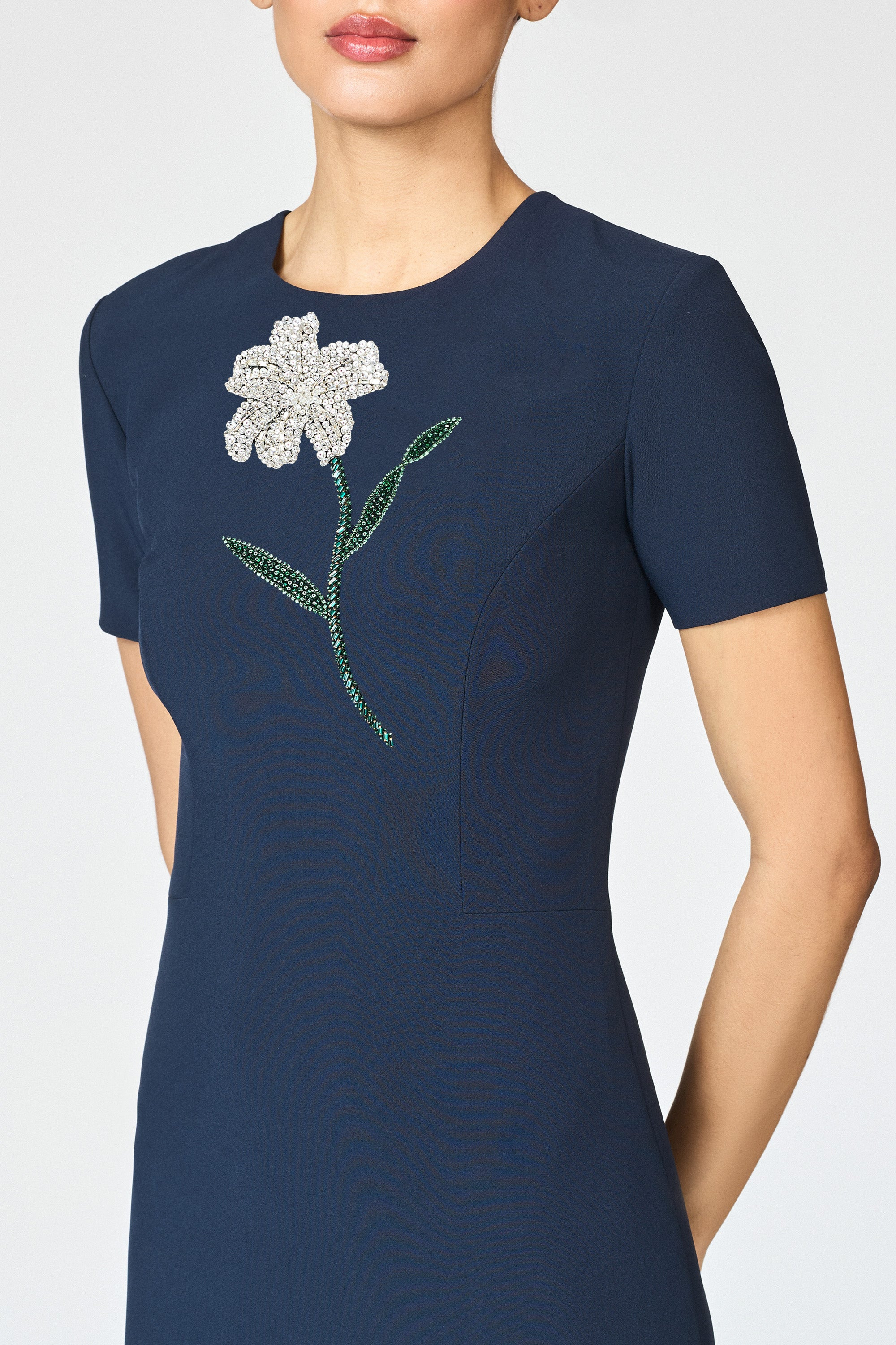 EMBELLISHED TAMARA DRESS - CRYSTAL FLORAL MIDNIGHT - 2