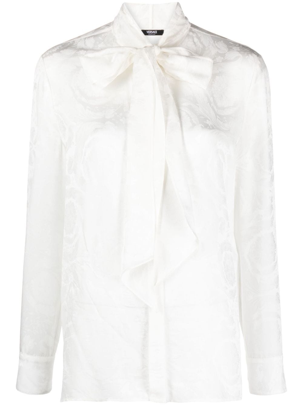 Barocco-jacquard satin blouse - 1