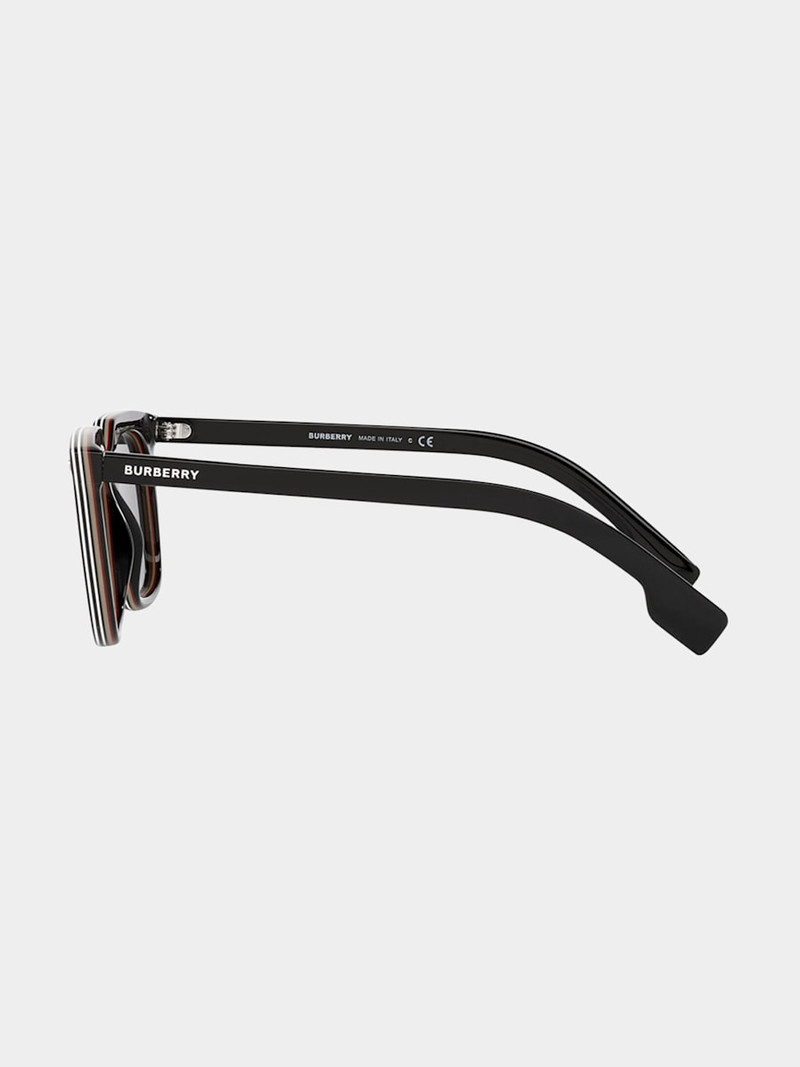 Burberry Men's Icon Stripe Square Acetate Sunglasses outlook