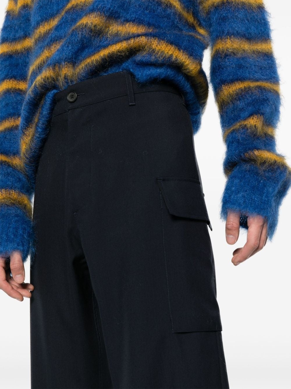 straight-leg wool trousers - 5