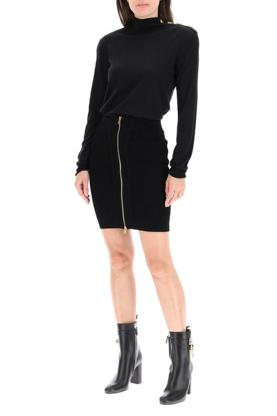 Balmain MINI SKIRT WITH ZIP outlook