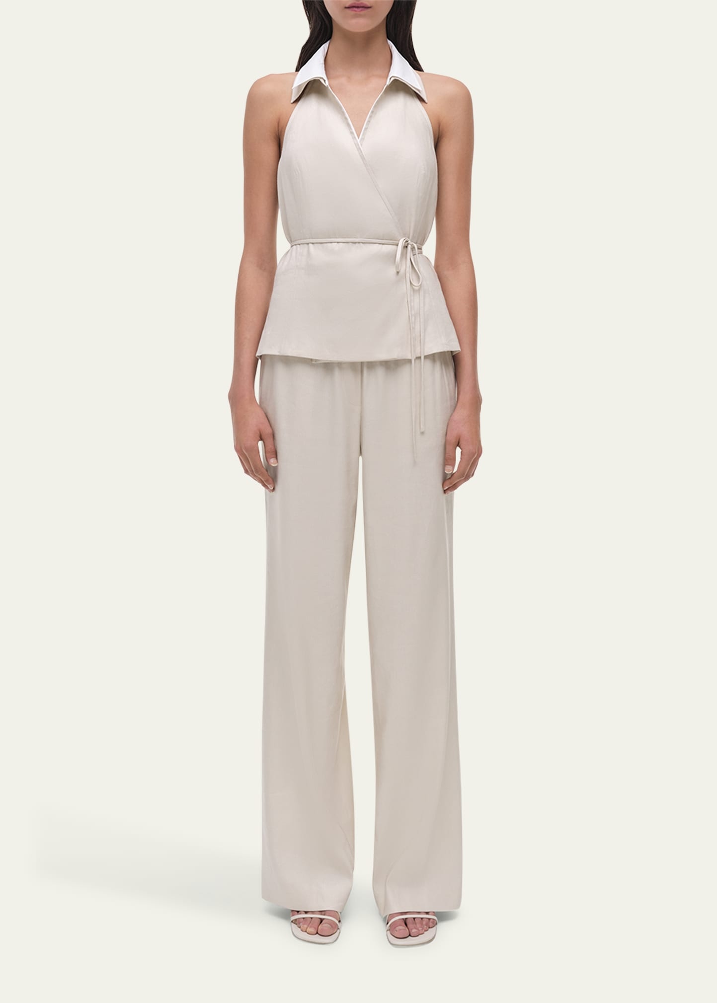 Campbell Linen Halter Shirt - 2