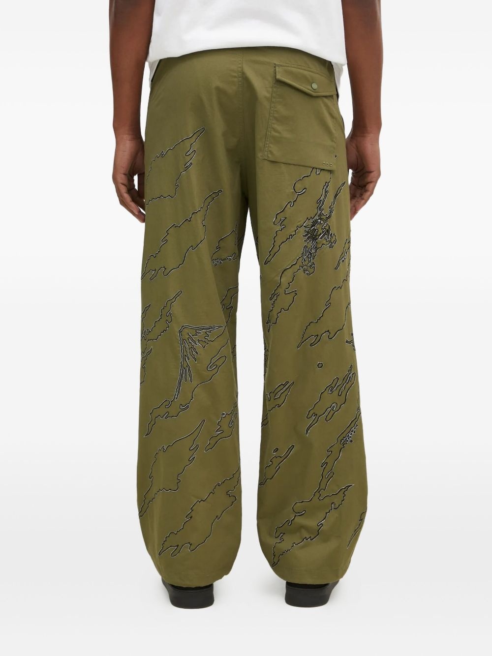 Bonsai embroidered landscape trousers - 3