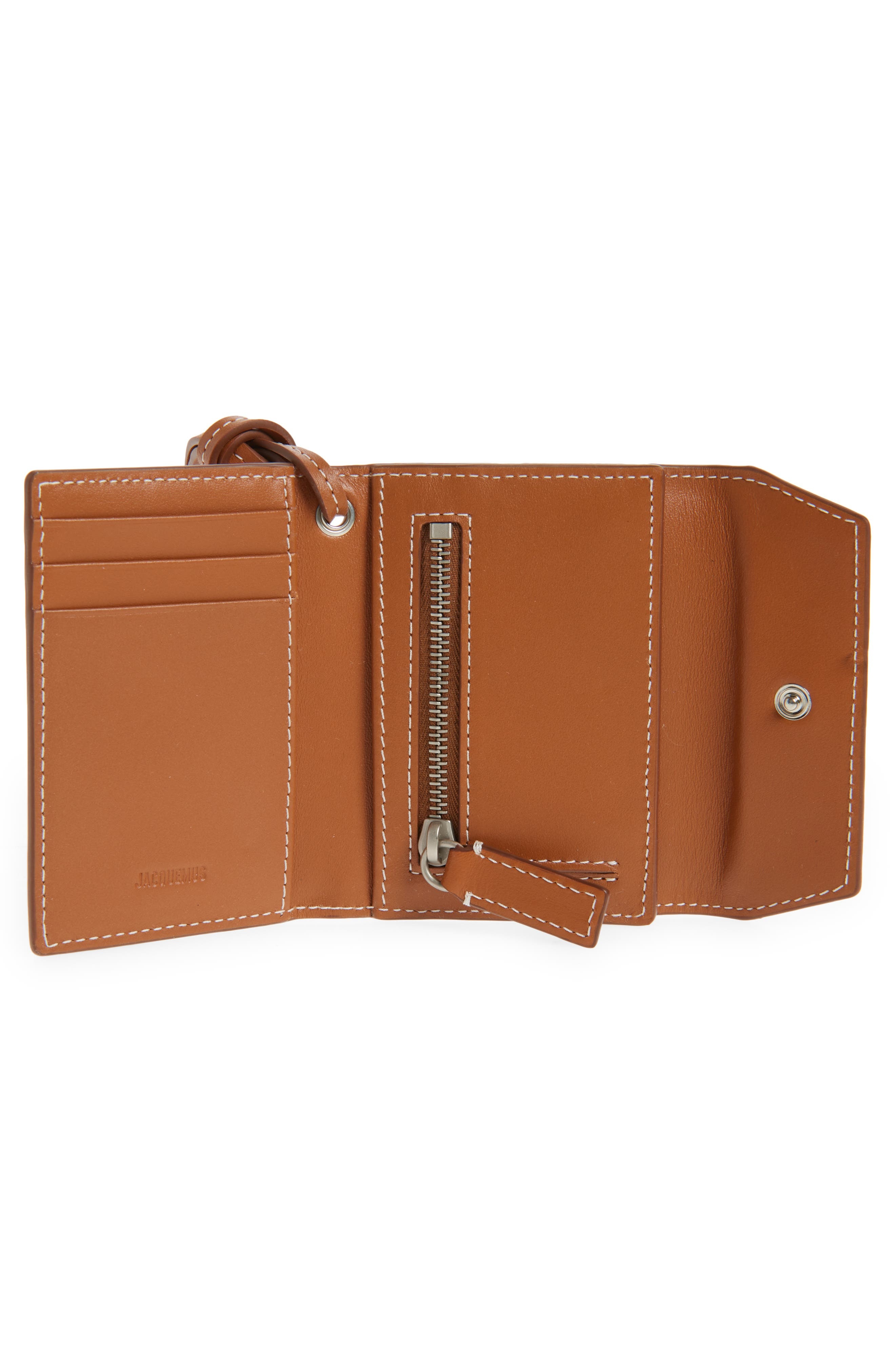 Jacquemus Le Porte Leather Envelope Wallet in Light Brown 2 at Nordstrom - 2