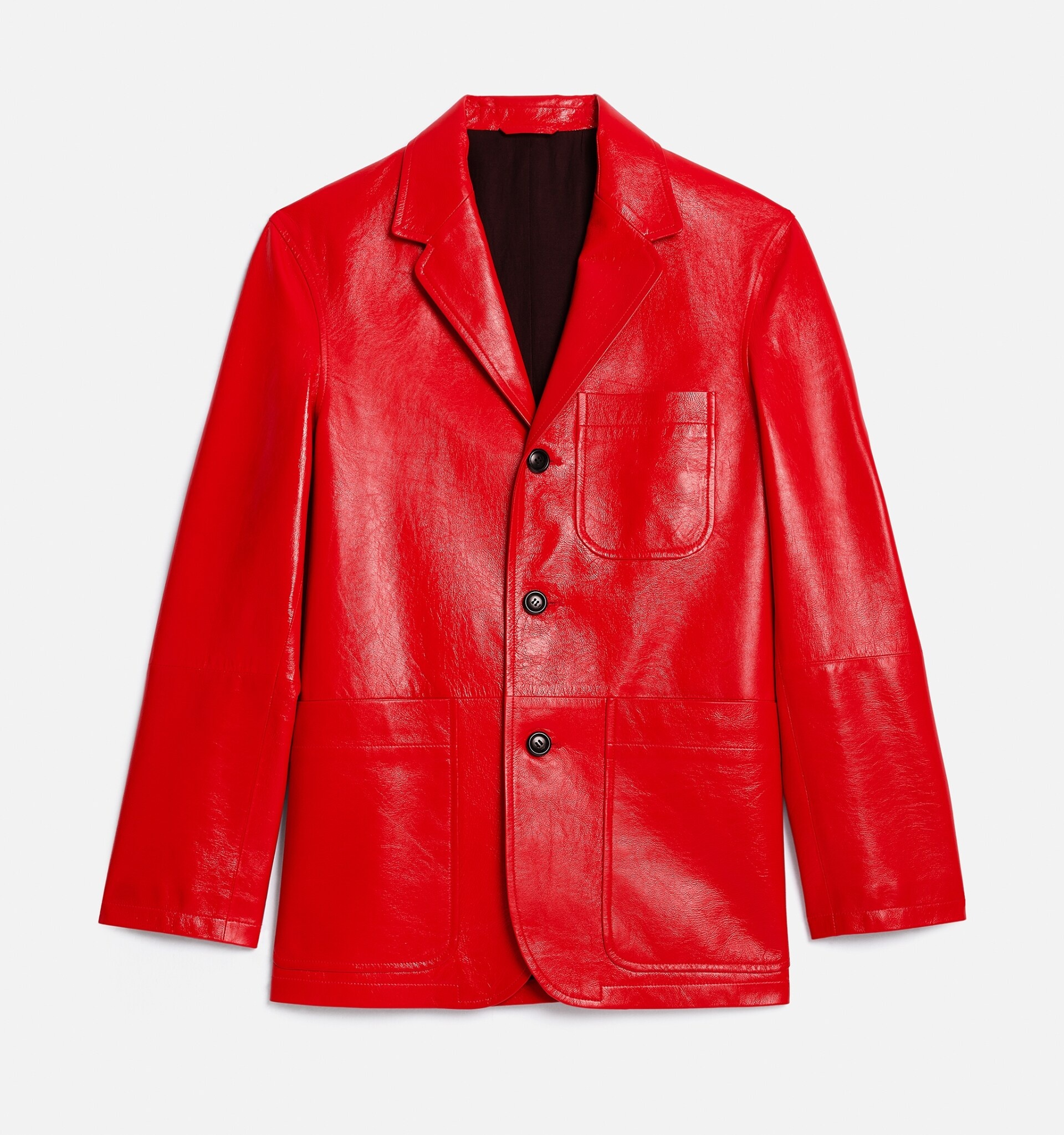 Leather Three Buttons Jackets - 5